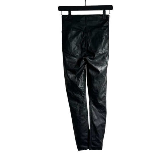rag & bone Skinny Leg Nina Faux Leather Black Pants High Waist XS - Picture 8 of 15